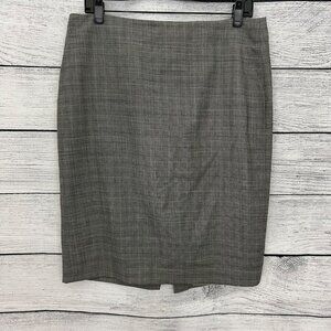 Banana Republic Gray Plaid Pencil Skirt, Size 10